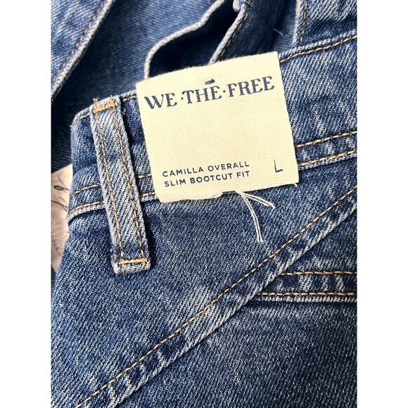We The Free Camilla Slim Bootcut new denim overalls Y2K, 2000s Fashion - Picture 8 of 9